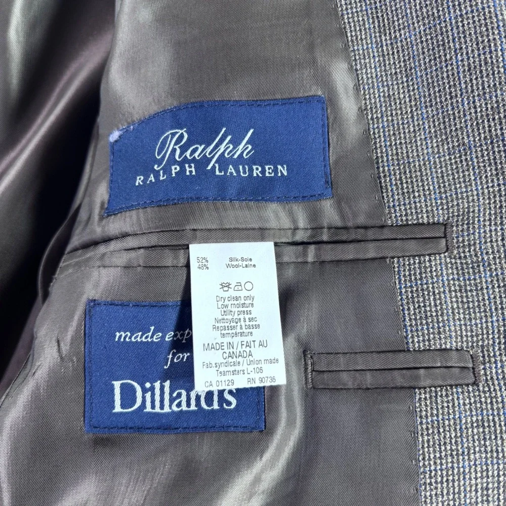 Ralph Ralph Lauren Blazer Mens 42R Brown‎ Silk Wool Silk Blend Sport Coat Canada